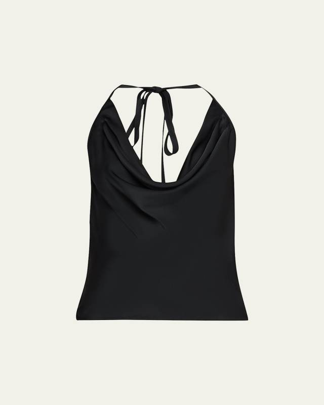 Hettie Halter Cowl-Neck Blouse